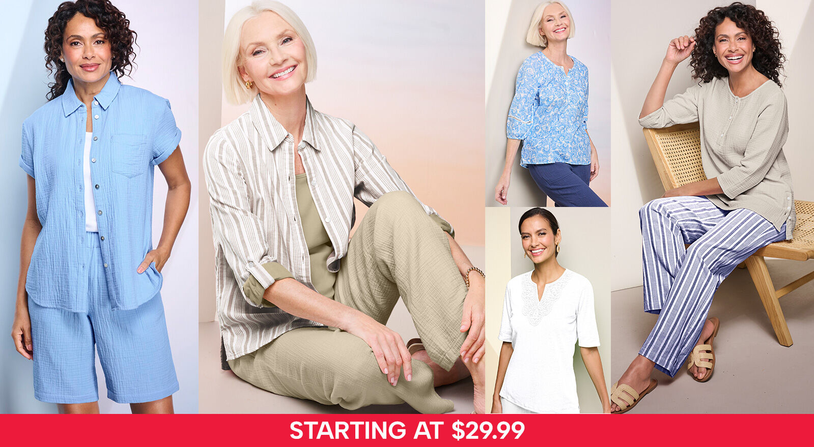 starting at $29.99. shop easy breezy & cabana