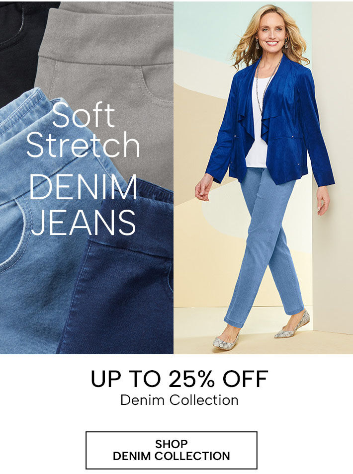 up to 25% off denim collection. Shop now