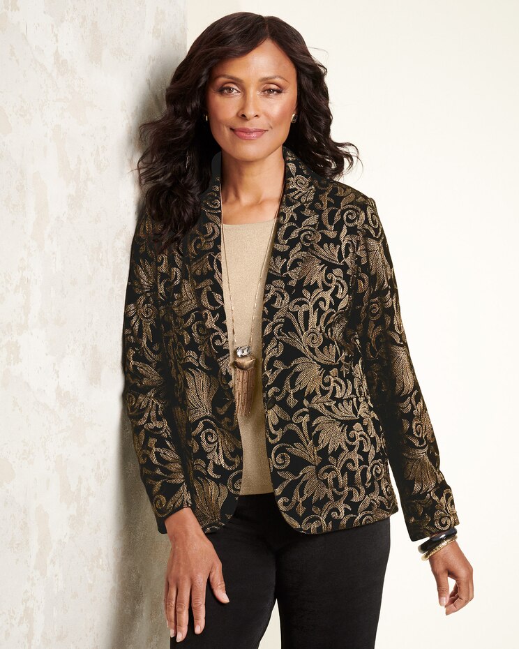 Velvet Scroll Blazer image number 1