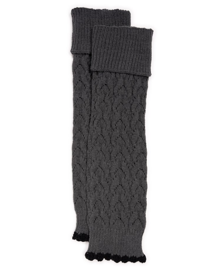 MUK LUKS® Women's Tall Pointelle Leg Warmers Socks image number 1
