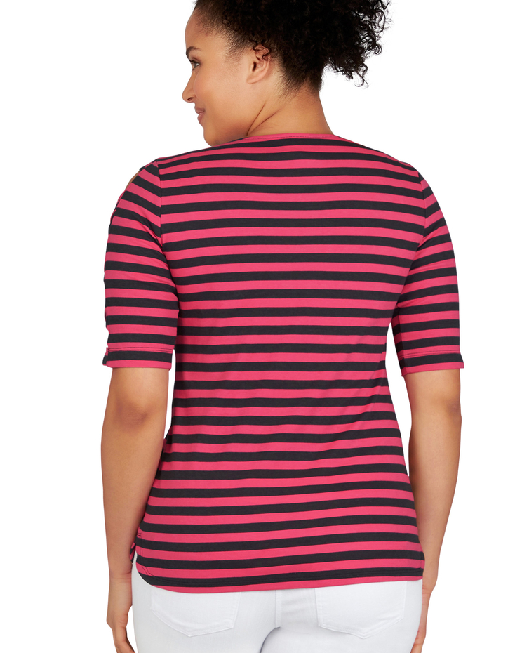 Ruby Rd® Striped Print Top image number 2