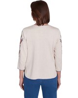 Alfred Dunner® Harvest Moon Paisley Floral Top with Detachable Necklace thumbnail number 3