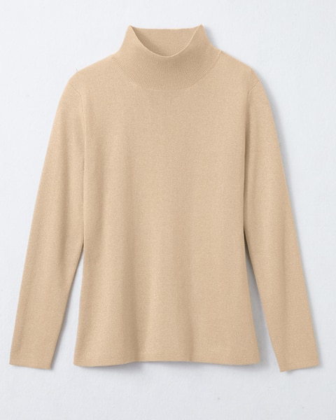 Metallic Mock Neck Sweater