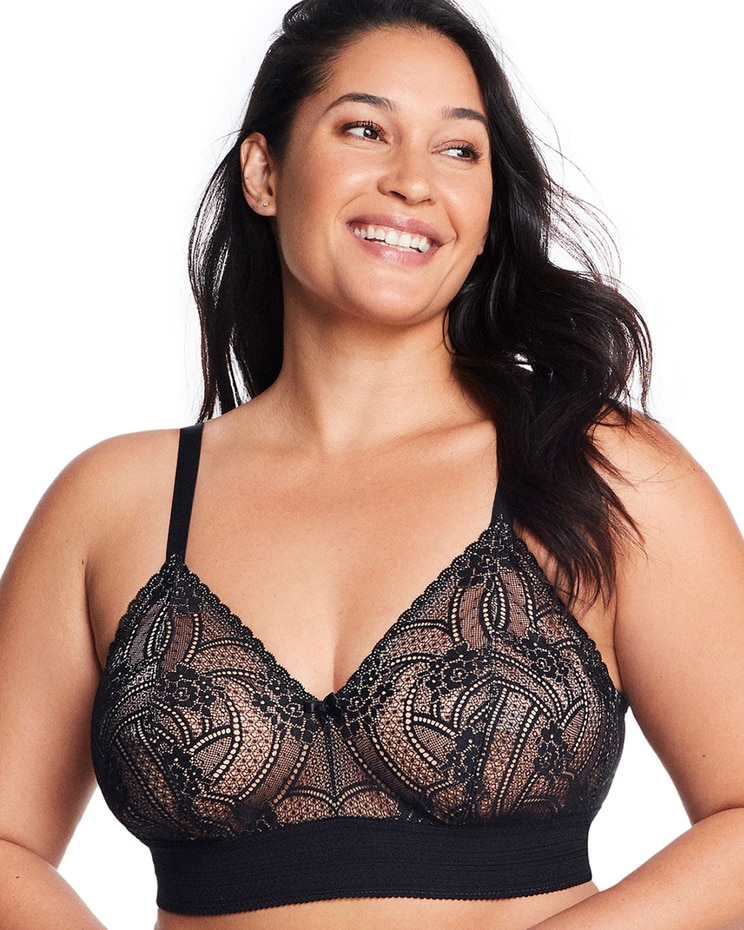 Glamorise® Full Figure Lace Bralette Wirefree image number 1