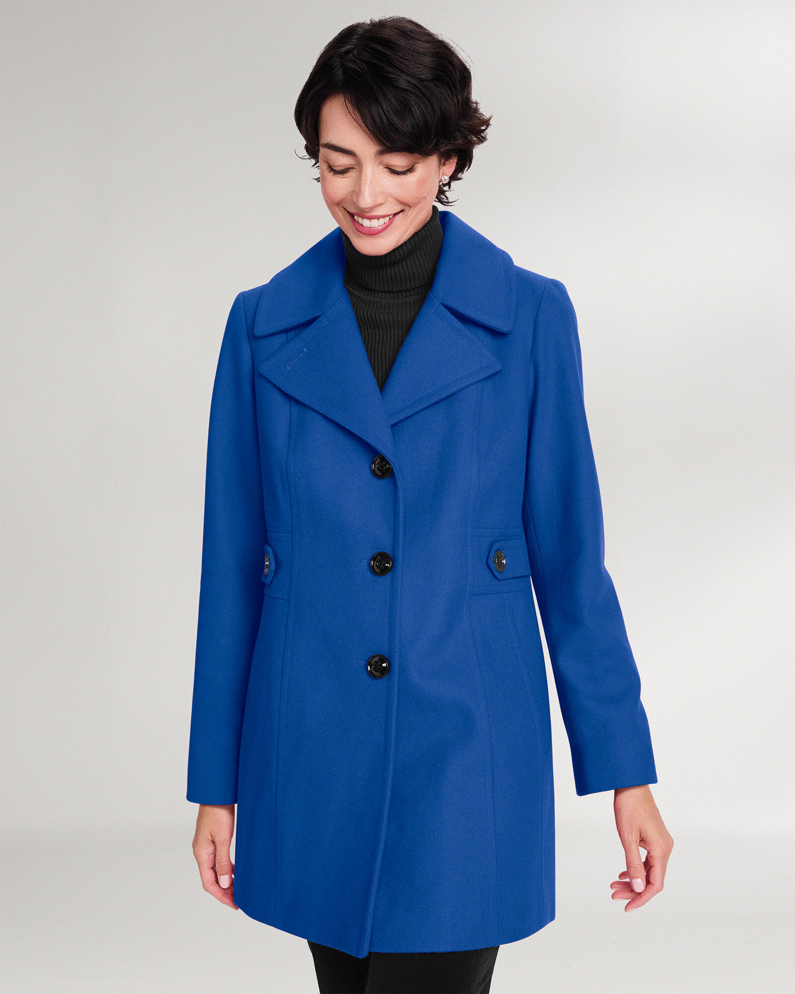 London Fog Side Tab Wool Coat Draper s Damon s