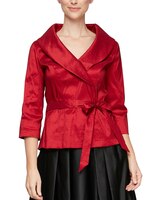 3/4 Sleeve Surplice Blouse by Alex Evenings thumbnail number 1