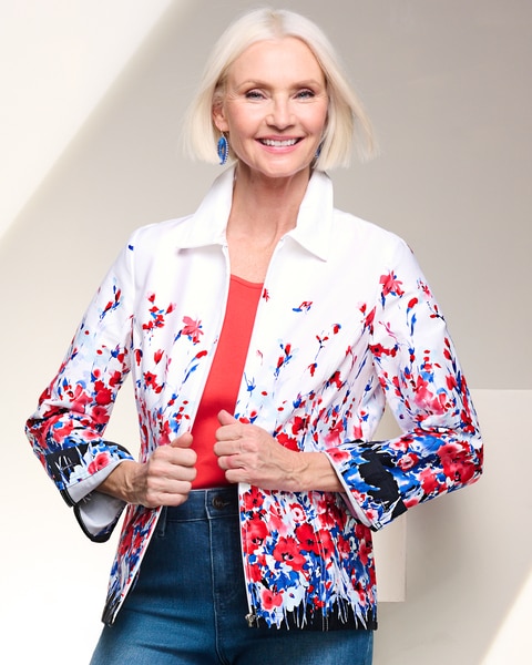 Red White and Bloom Jacket