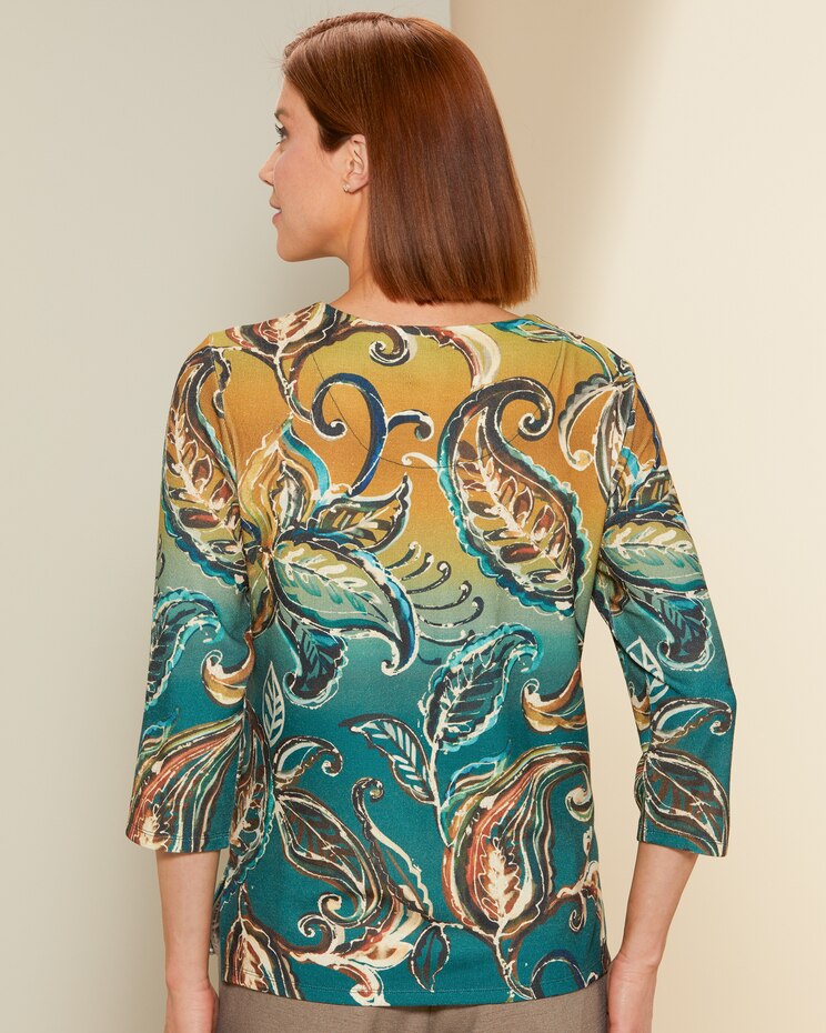 Paisley Ombre Tee by Alfred Dunner image number 2