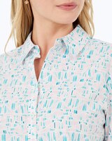 Foxcroft Zoey Long Sleeve Painted Wave Shirt thumbnail number 3