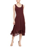 S.L. Fashions Sequin Beaded Shoulder Jacket Dress thumbnail number 1