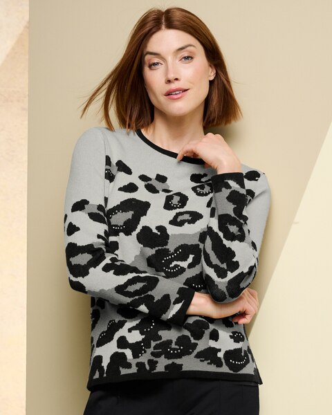 Embellished Animal Sweater