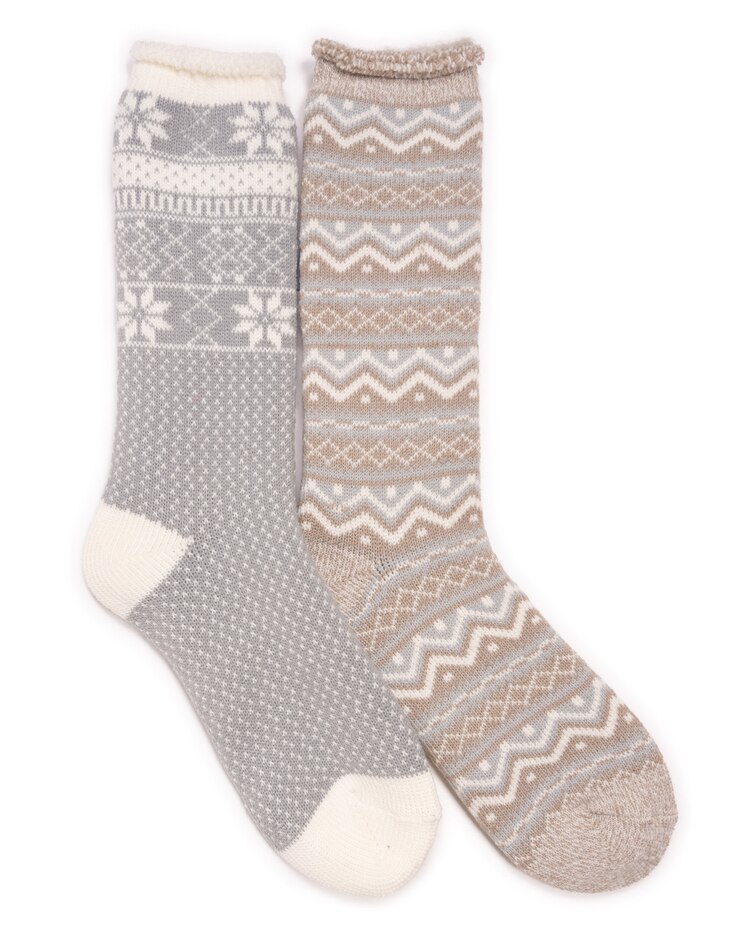 MUK LUKS® Women's Tall Heat Retainers 2Pr Pack Socks image number 1