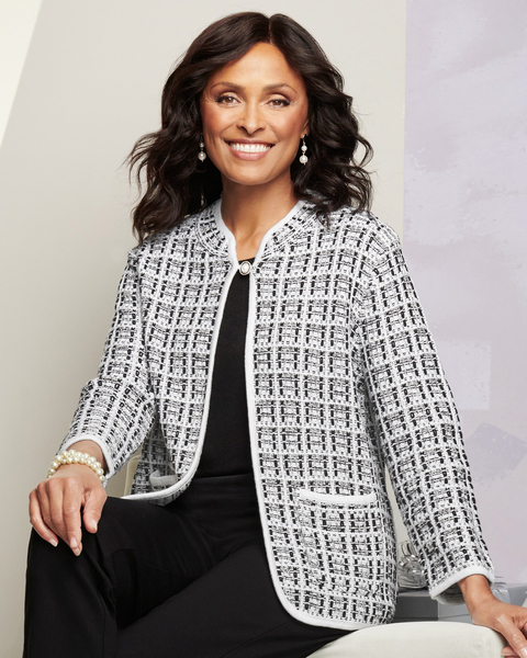 Alfred Dunner Knit Texture Jacket