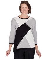Alfred Dunner® Classics Colorblock Beaded Top thumbnail number 1