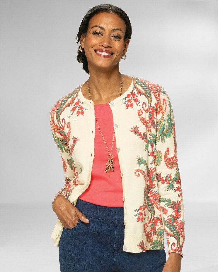 Mystic Highlands Print Cardigan image number 1