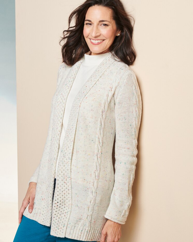 Confetti Long Sleeve Sweater Cardigan image number 1