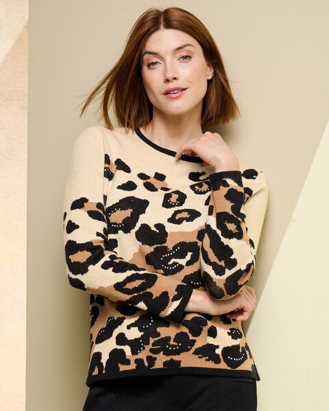 Embellished Animal Sweater