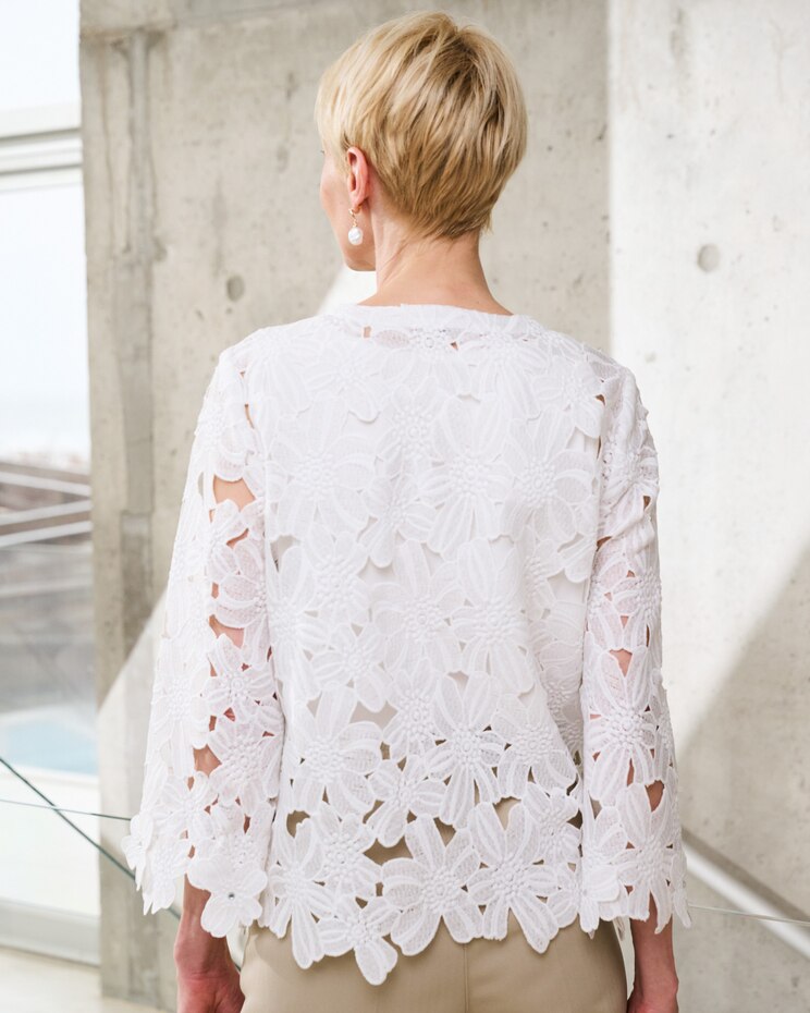 Floral Lace Cut-Out Jacket image number 2