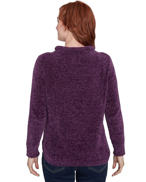 Ruby Rd® Berry Glam Eyelash Pullover Sweater