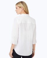 Foxcroft Paulie Elbow Sleeve Solid Stretch Blouse thumbnail number 2
