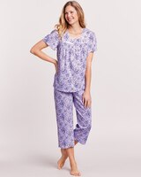 Floral-Print Capris Pajama Set thumbnail number 1