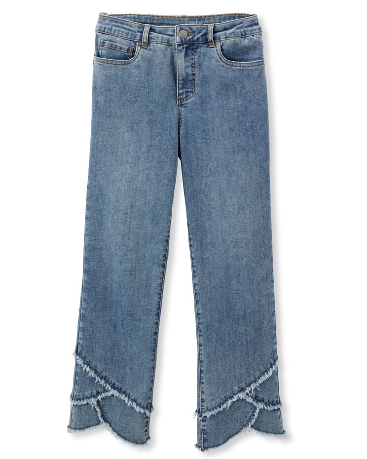 Petal Fringe Denim Crop image number 3