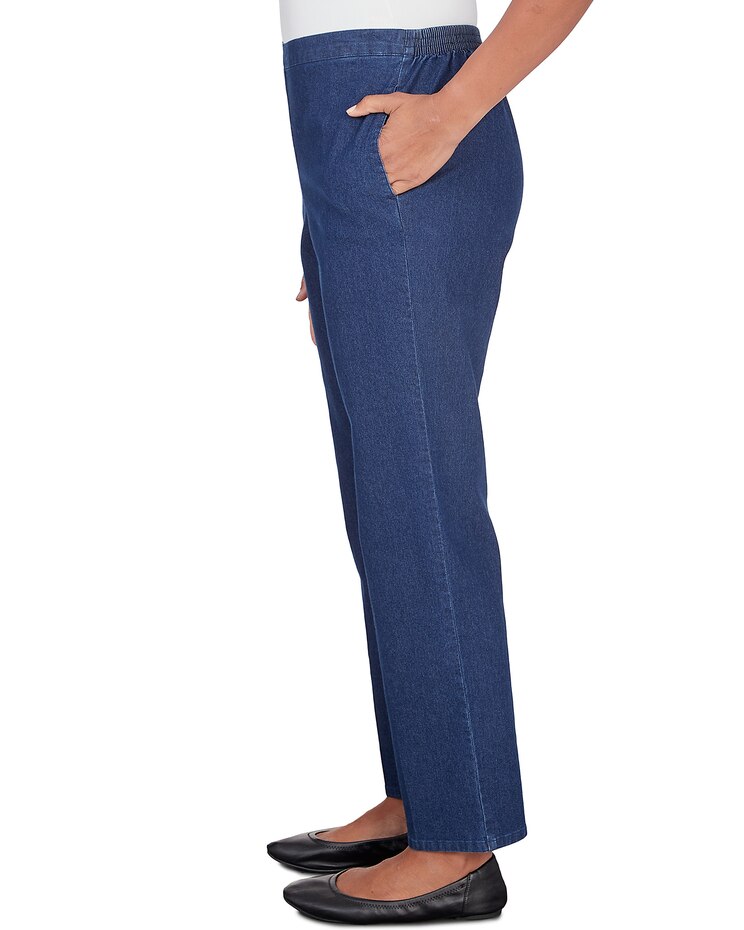 Alfred Dunner® Lavender Fields Denim Pull On Short Length Pant image number 7