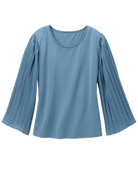 JetSet Pleated Sleeves Blouse