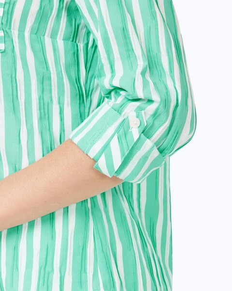 Foxcroft Hampton Long Sleeve Beach Stripe Shirt