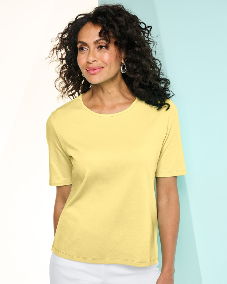 Essential Jewel Neck Short Sleeve Tee image number 1