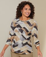 Abstract Chevron Tee by Alfred Dunner thumbnail number 1