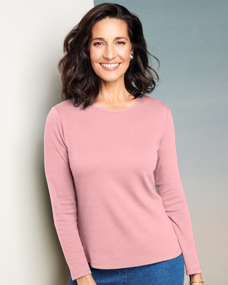 Essential Jewel Neck Long Sleeve Tee image number 1