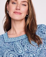 Paisley Border-Trim Knit Dress thumbnail number 2