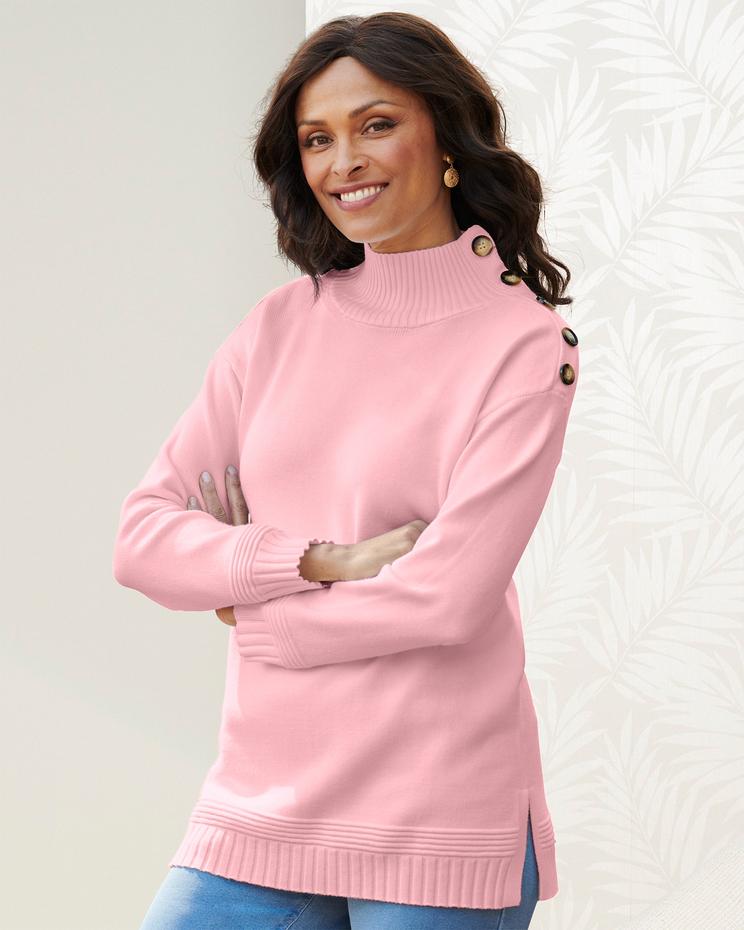 Monroe Mock Neck Long Sleeve Sweater image number 1