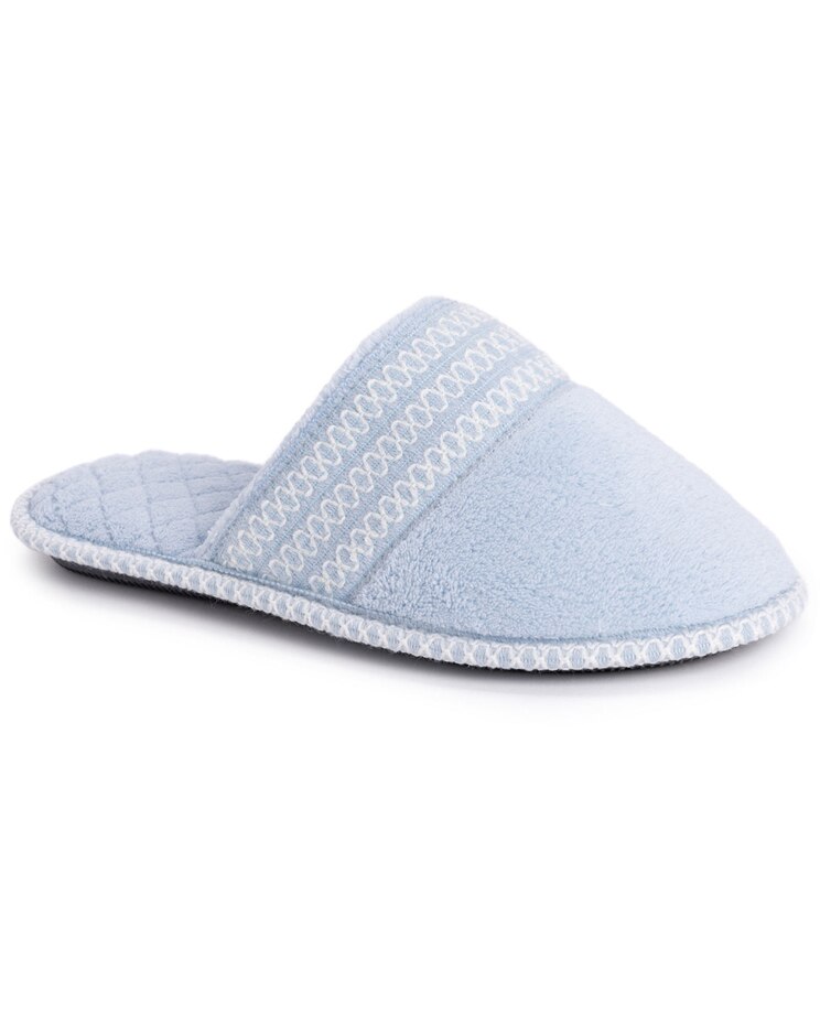 MUK LUKS® Cathy Micro Chenille Wide Tape Scuff Slipper image number 1