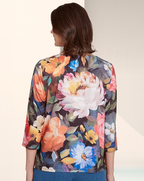 Dramatic Floral Top by Alfred Dunner