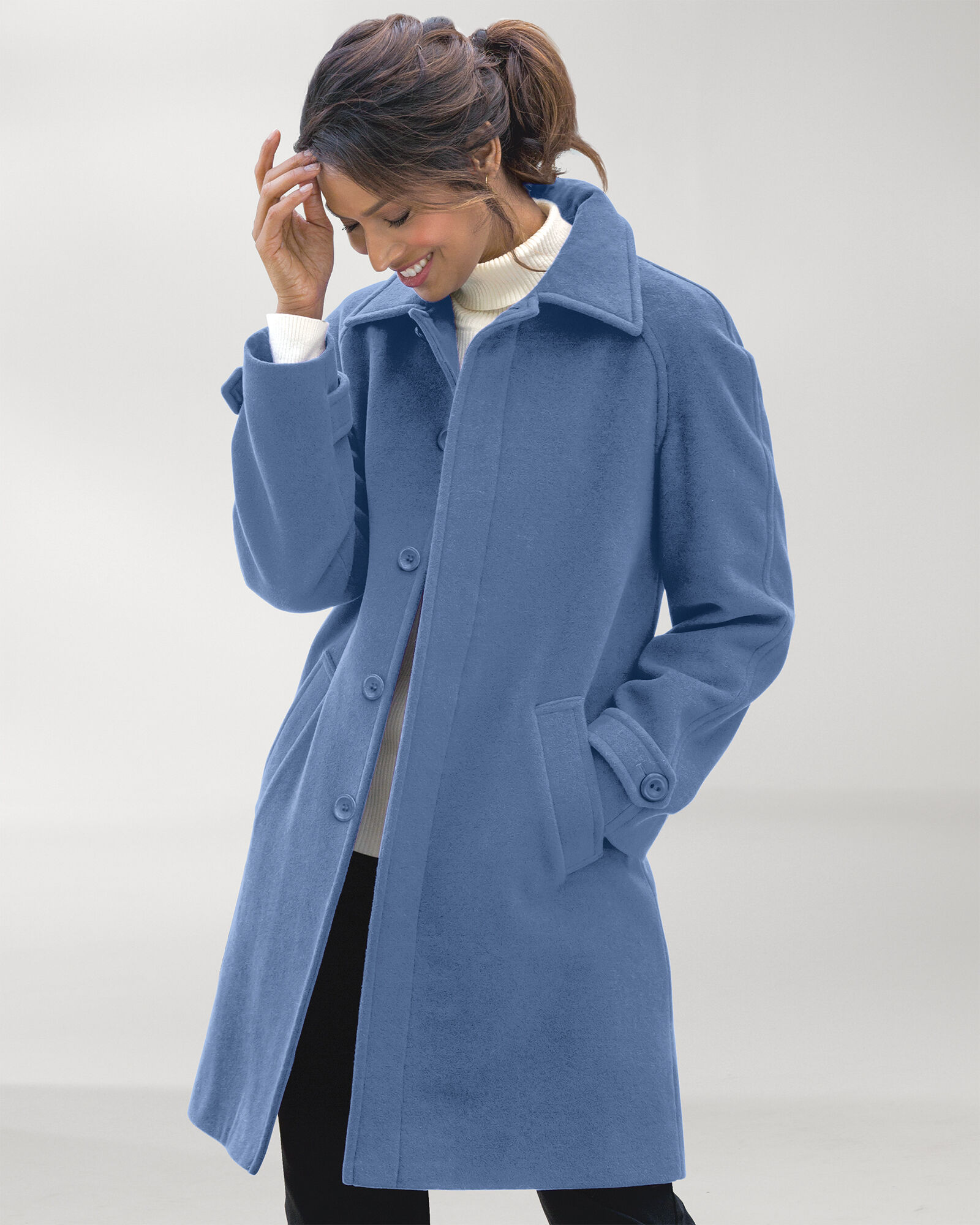 Wool Balmacaan Coat | Draper's & Damon's