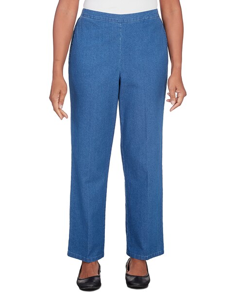 Alfred Dunner® Lavender Fields Denim Pull On Short Length Pant