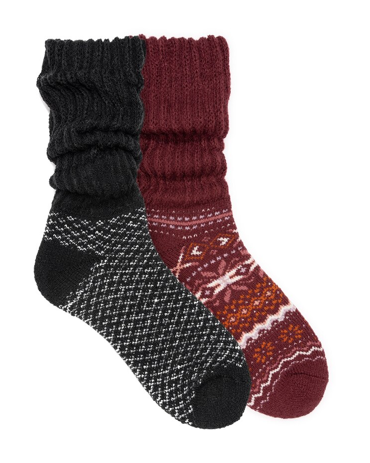 MUK LUKS® Slouch Heat Retainer Socks image number 1