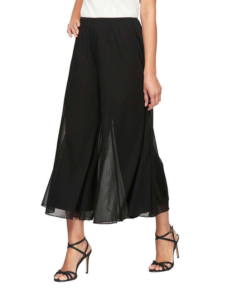 Wide Leg Cropped Length Mesh Pant image number 1