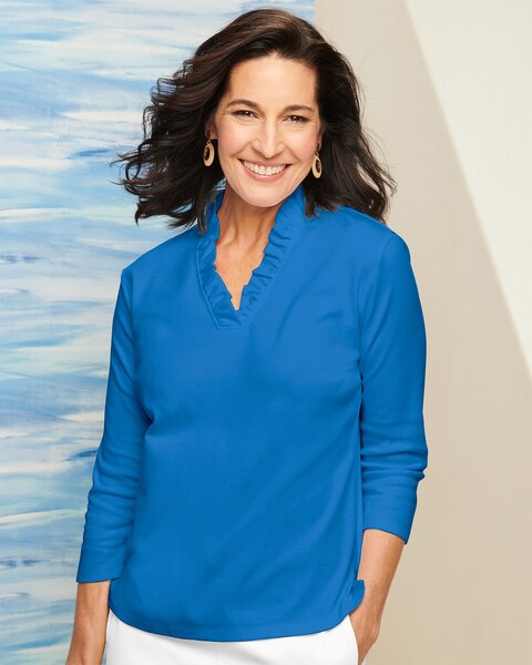 Ruffle Neck Tee