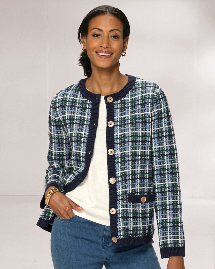 Tweed Cardigan Sweater image number 1