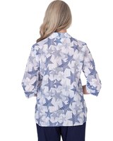 Alfred Dunner® All American Stars and Stripe Button Down Blouse thumbnail number 2
