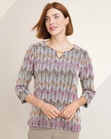 Chenille ZigZag Tee by Alfred Dunner thumbnail number 1