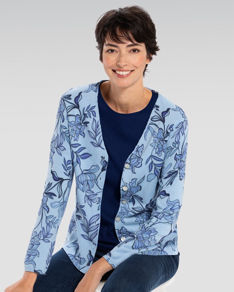 Canterbury Floral Cotton Print Cardigan image number 1