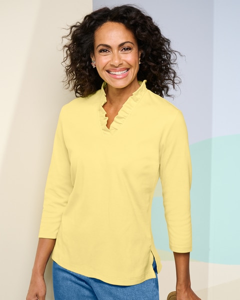 Ruffle Neck Tee
