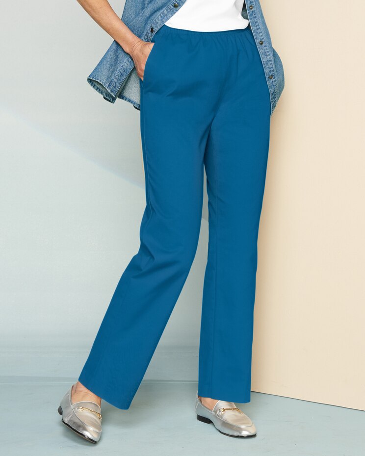 Classic Comfort® Straight Leg Pull-On Pants image number 1