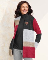 Colorblock Cardigan by Alfred Dunner thumbnail number 1