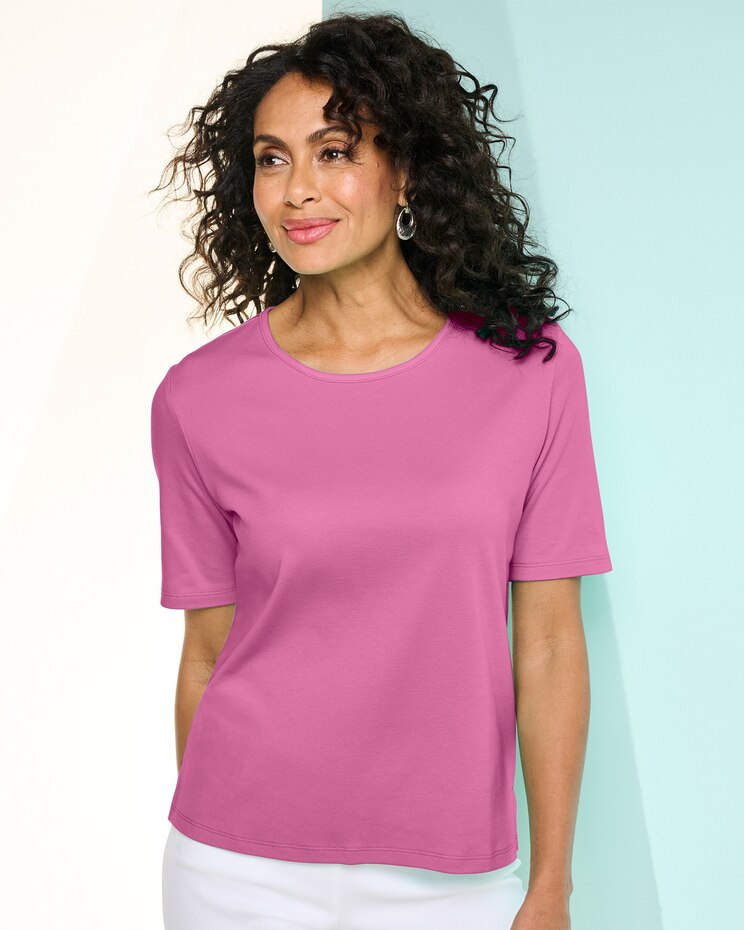 Essential Jewel Neck Short Sleeve Tee image number 1