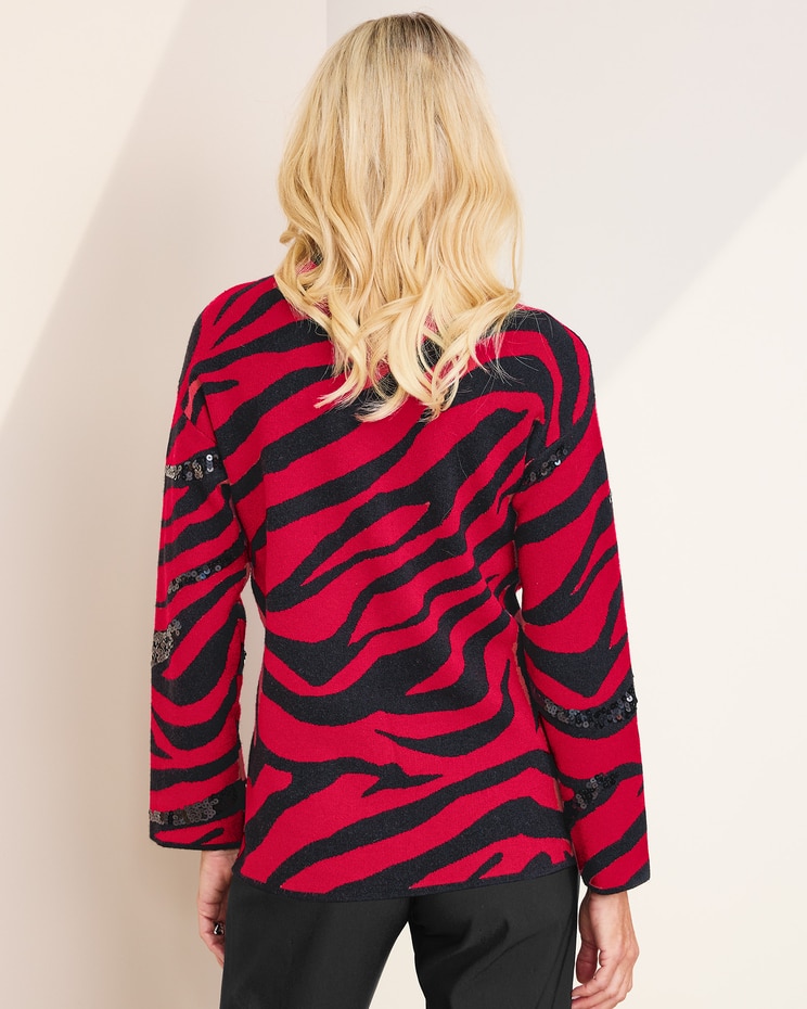 Sequin Jacquard Pullover image number 2